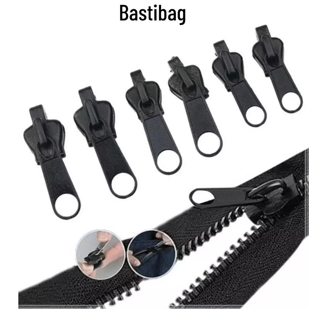 BASTIBAG 6 ชิ้นเปลี่ยนซิป, DIY เย็บที่ถอดออกได้ซ่อมซิป, กระเป๋าเป้สะพายหลังกระเป๋าซ่อมหัวซิป