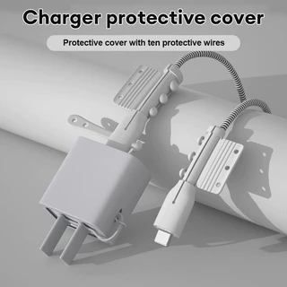เคสถนอมสายชาร์จCharger Protector สายชาร์จซิลิโคนหุ้มสายเคเบิลข้อมูลแบบสร้างสรรค์ ปลอกหุ้มแบบนิ่ม ชุดป้องกันสายเคเบิลข้อม