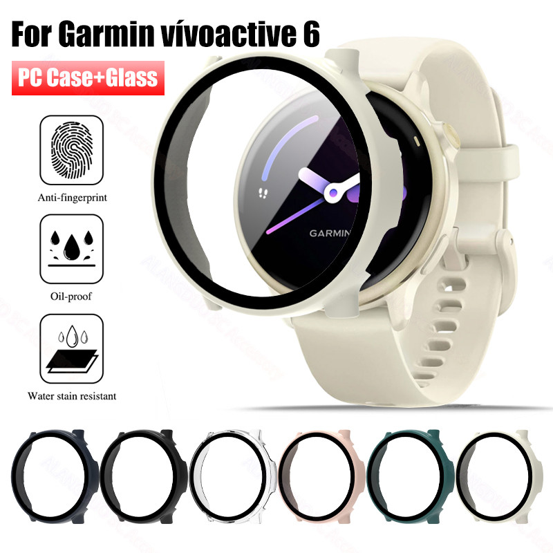 Garmin vivoactive 6 Case PC Full Cover + กระจกนิรภัย Hard Case สําหรับ Garmin vívoactive 6 อุปกรณ์เสริมนาฬิกาอัจฉริยะ