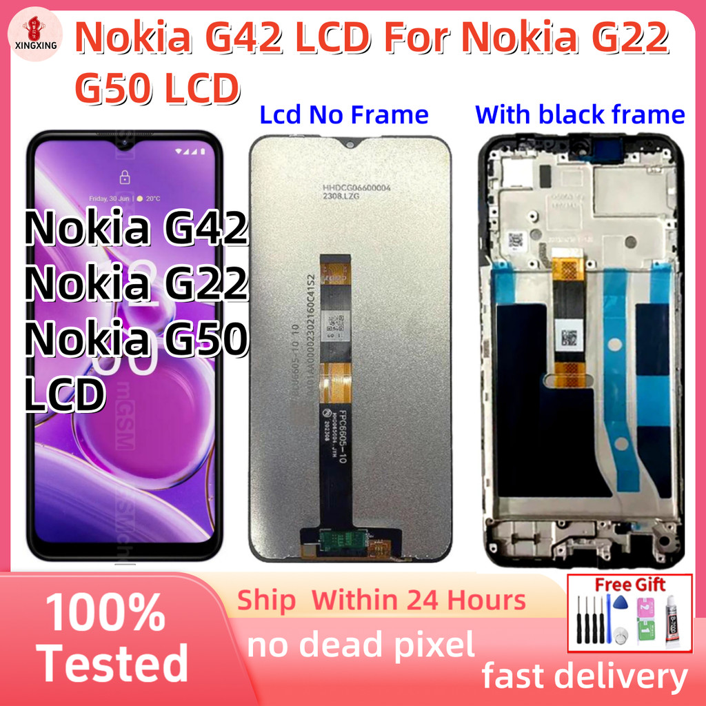 100% ทดสอบ Nokia G42 LCD สําหรับ Nokia G22 G50 จอแสดงผล LCD Touch Screen Digitizer Assembly Replacem