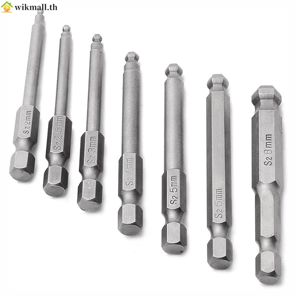 【WIK】1pc 65mm Magnetic Ball End หัวหกเหลี่ยม Hex ไขควง Bits เจาะเครื่องมือ H2-H8