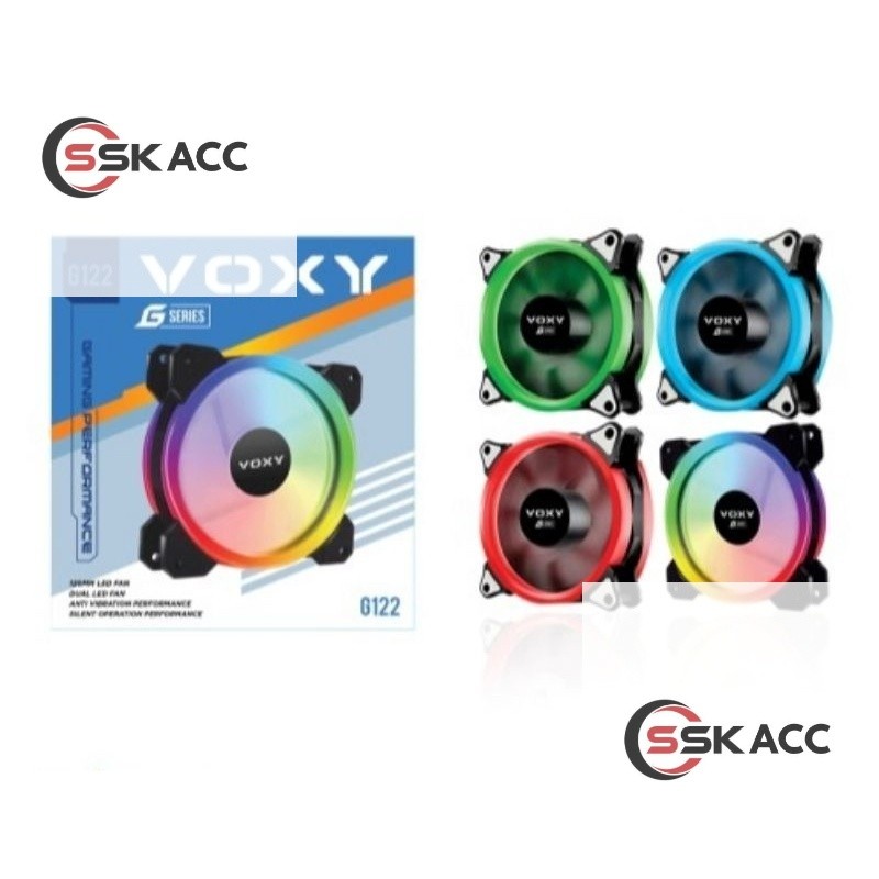 Voxy RGB ปลอกพัดลมปลอกไฟ PC เกมคอมพิวเตอร์ 12 ซม.พัดลม CASING RGB พัดลม CASING RGB พัดลม LAMPU SSK A