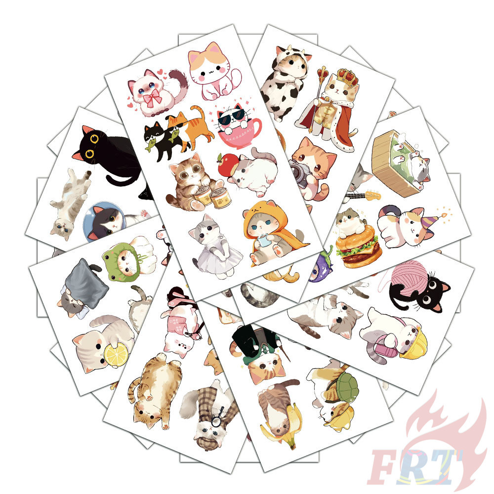 10แผ่น/ชุด ❤ สติ๊กเกอร์รอยสักชั่วคราวแมวการ์ตูนน่ารัก ❤ รอยสักกันน้ําสําหรับแขนเซ็กซี่กระดูกไหปลาร้าร่างกายศิลปะมือเท้า - รูปที่ 3