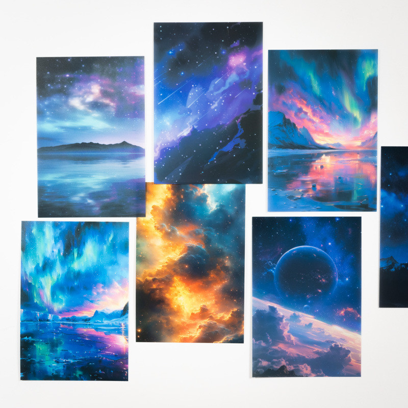 10 ชิ้นสติกเกอร์ชุด Starry Sky A6 ขนาด Journal สติกเกอร์สําหรับ Planner DIY หัตถกรรม Embelishment ไดอารี่ขวดน้ําแล็ปท็อป Scrapbooking
