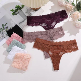 ลูกไม้ทองผู้หญิงเซ็กซี่ G-string ดอกไม้ต่ําเอว T-Back Panty สุภาพสตรีบิกินี่ชุดชั้นในชุดชั้นใน S-XL