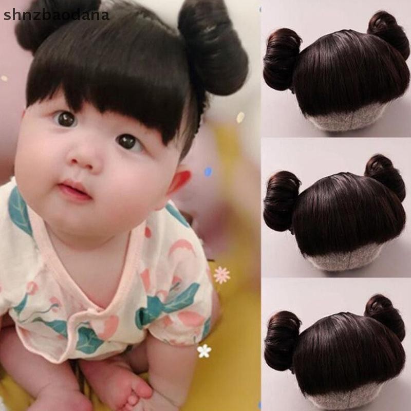 [SHNZAA] วิกผมเด็ก Braid Hairband วิกผมสําหรับเด็กที่คาดผมเด็ก เด็กปลอม Bangs Head Buckle COS อุปกรณ์เสริมผมเด็ก FSSG