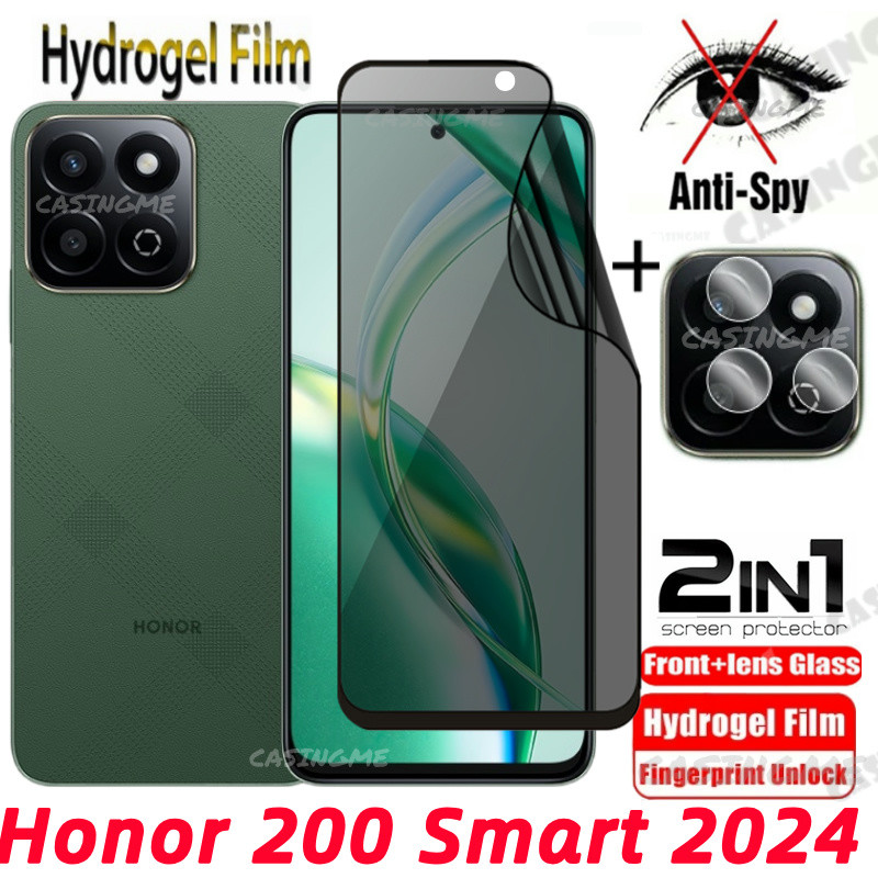 HONOR 400 สมาร์ท 5G Soft Privacy Hydrogel ฟิล์ม Anti-Spy ป้องกันหน้าจอ Anti Peek ฟิล์มความเป็นส่วนตัวสําหรับ Honor X7c 200 Honor200 สมาร์ท 200Smart 4G 5G กล้องป้องกันฟิล์ม