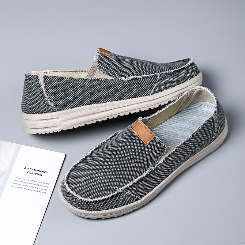 Plus size39-47 รองเท้าลินิน men Sanuk Ultralight Casual slip-on Shoes รองเท้าโลฟเฟอร์สําหรับผู้ชาย