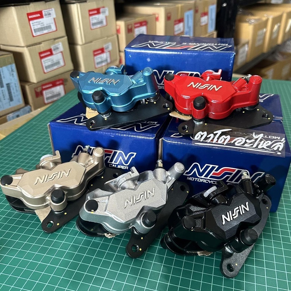 ปั้มล่างนิชชินแท้+ขาสีดำ สำหรับ W125(เก่า/S/R/บังลม/หัวเถิก/หัวแหลม)ปั้มแท้100% ปั้มนิชชิน 2 พอต (Nisin)