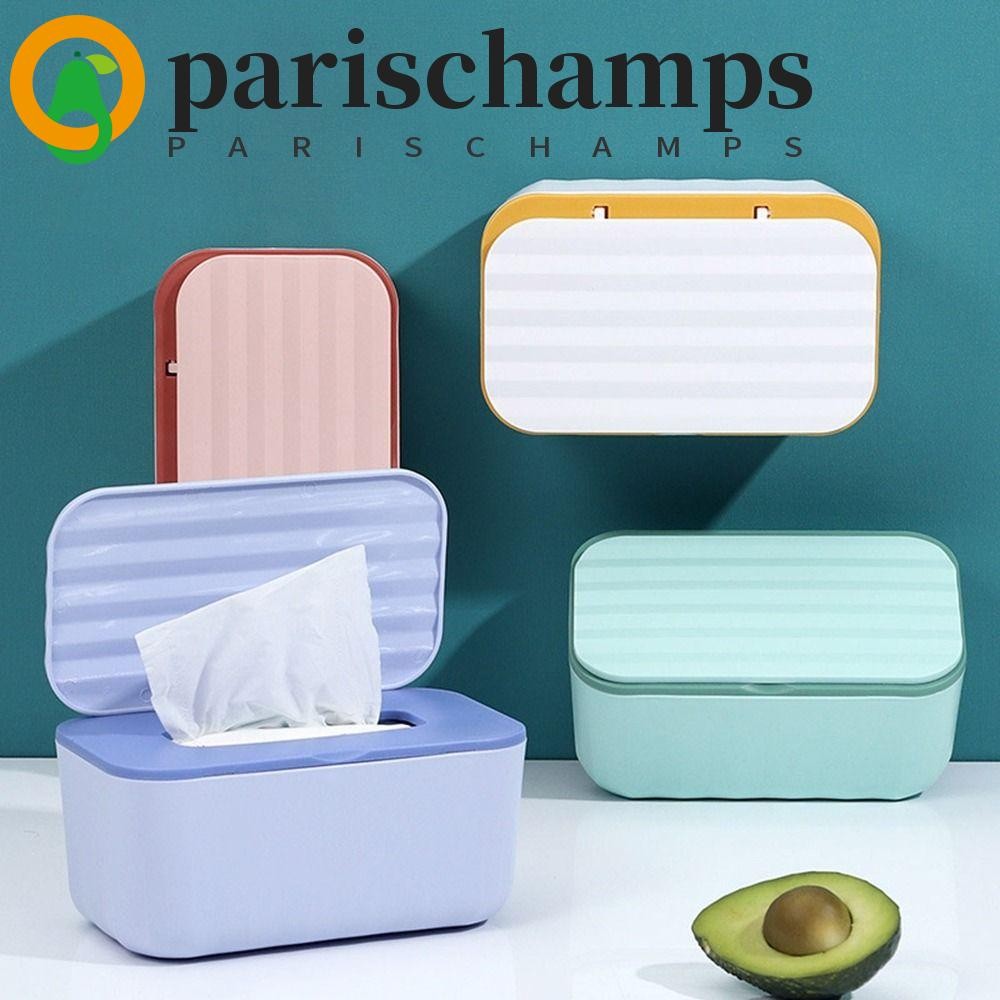Parischamps กล่องทิชชู่อเนกประสงค์, ประเภทที่นั่งพลาสติก/ตู้ทิชชู่เปียกติดผนัง, โมเดิร์นสกัดความจุขนาดใหญ่นํากลับมาใช้ใหม่ผ้าเช็ดปากกรณีกระดาษห้องน