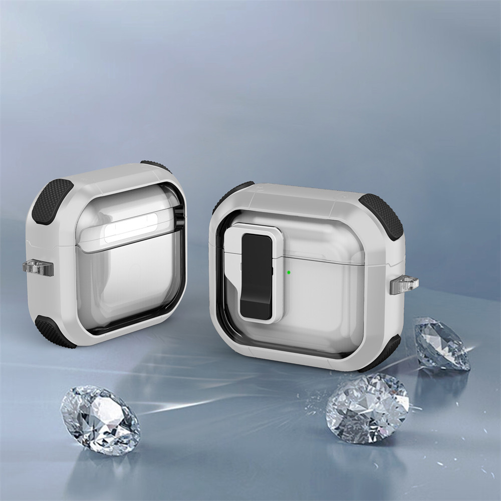 Lenuo พร้อมพวงกุญแจสําหรับ AirPods gen 4 anc Pro 2 3 1 Airpod Pro2 เคสแอร์พอต Case ปลอกกันกระแทกแม่เหล็กโปร่งใสล็อคอัตโนมัติ - รูปที่ 6