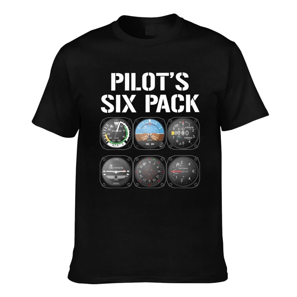 PilotS Six Pack Funny Pilot Aviation Flying Mens Custom T-Shirt