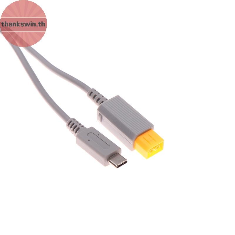 Thankswin 1 ชิ้น 2 เมตรสีเทาสําหรับ WII สําหรับ WII U โฮสต์ PD สายไฟสายชาร์จสายไฟอุปกรณ์ซ่อม th