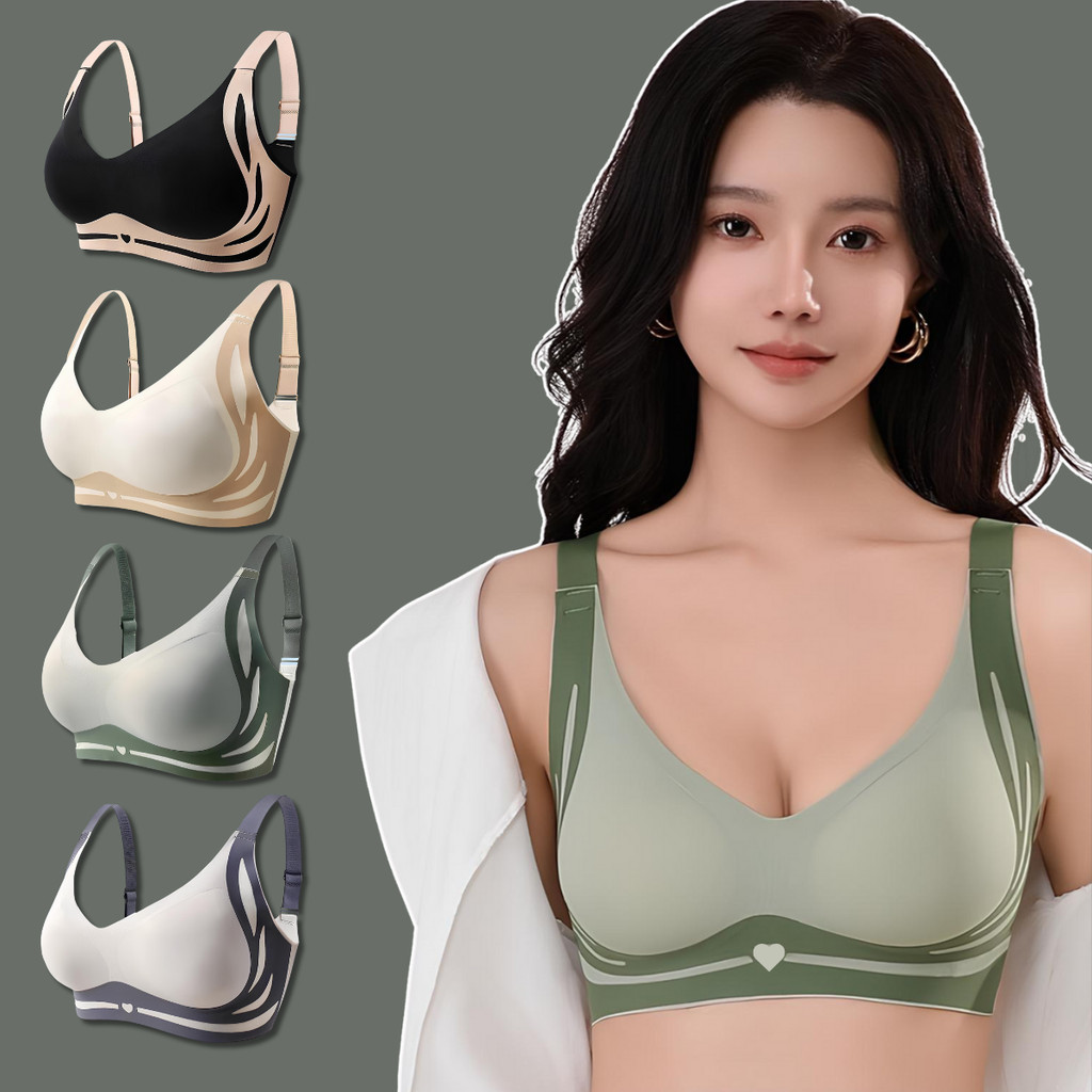 เสื้อชั้นในเก็บข้าง เสื้อในสำหรับผู้หญิง บราไร้โครงไร้ขอบ 4 ตะขอ เนื้อผ้านิ่มใส่สบาย เก็บเนื้อด้านข้างได้ดี พร้อมส่ง