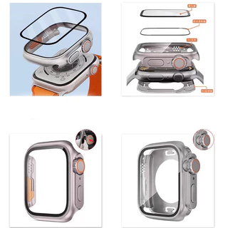 กระจกนิรภัย PC กรณี for Apple Watch SE 3 2 49mm 40mm Series 11 10 9 8 7 Se 6 5 4 3 2 1 IWatch 41mm 44mm 45mm 46mm