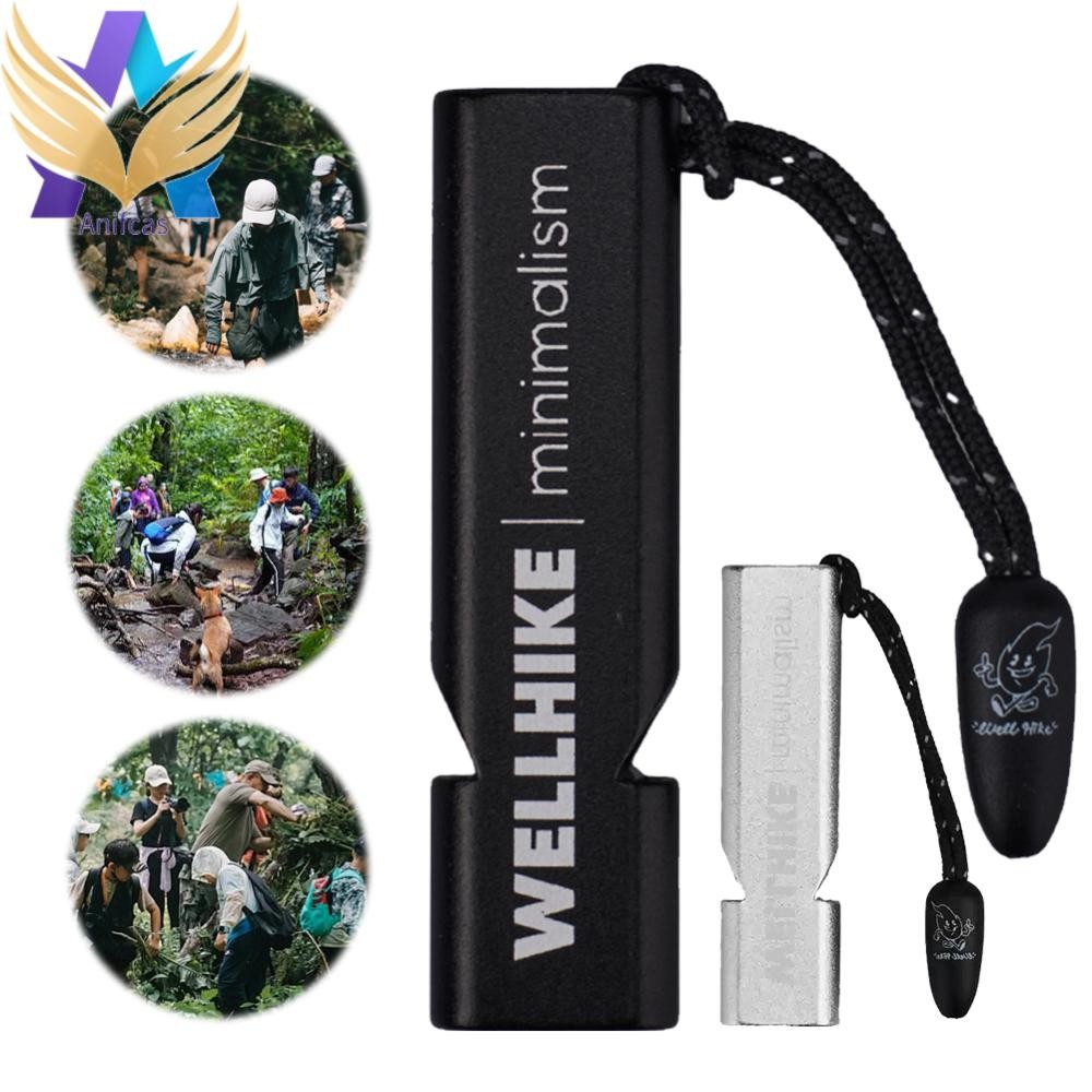 Double Tubes EDC นกหวีด 120dB Survival Whistle สําหรับพายเรือคายัคกลางแจ้งพายเรือ