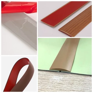 🌈 แถบลายไม้ ตัวจบ รอยต่อพื้น แต่งขอบ ตกแต่งพื้น ติดผนัง ติดขอบประตู วัสดุ PVC กาวในตัว บัวยาง คิ้วบัว SPC กระเบื้องยาง 🌈
