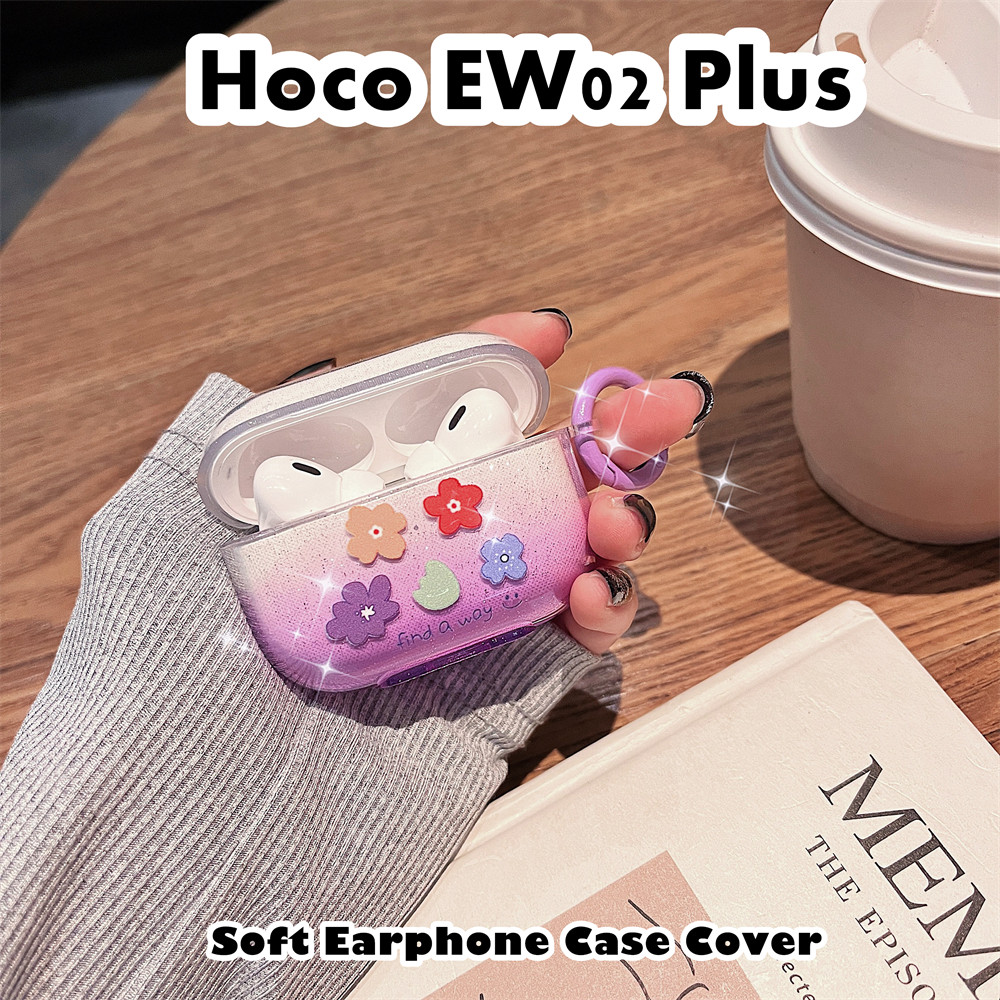 Fast ShipmentFor Hoco EW02 Plus Case DIY Gradient smiley Soft Silicone Headphone Case Casing Cover