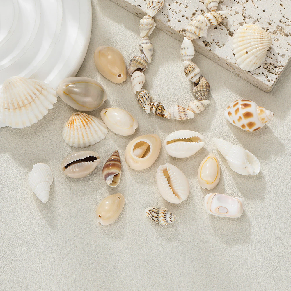 St. kunkka 10 ชิ้นจี้เปลือกหอยหลายสไตล์ Conch ลูกปัดสําหรับ DIY สร้อยข้อมือสร้อยคอทํา
