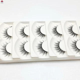 Fluffy Comic Eye Wispy Lashes ผู้หญิงจําลองขนตาปลอม
