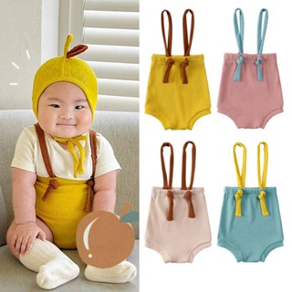 ใหม่กางเกงขาสั้น หน้า เอวสูงทารกชายหญิงผ้าฝ้ายโดยรวม พวกประห…