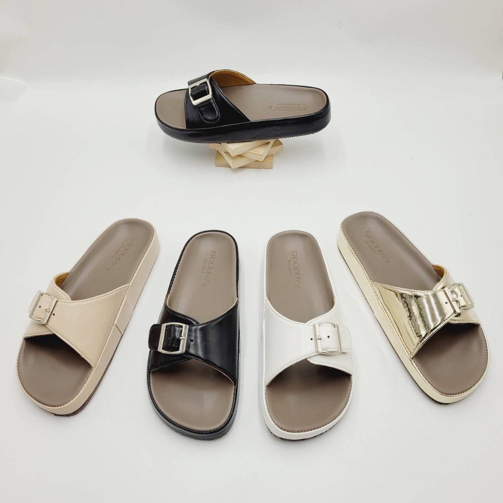 รองเท้าแตะ สไตล์ไบเก้น คาดเข็มขัด รุ่น AN2150