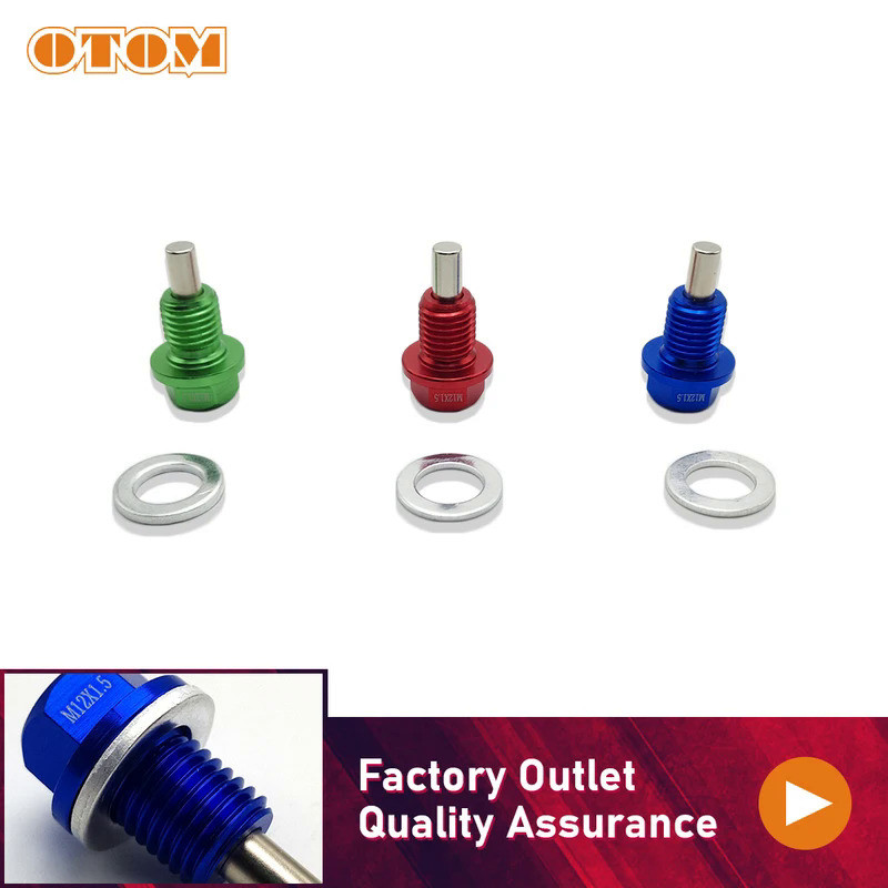 Mo OTOM Motorcycle M12 M12x1.5 Magnetic Oil Drain Plug Dirt Bike Engine Oil Sump Drain Nut Screws Bo