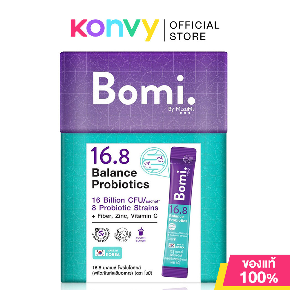 Mizumi Bomi 16.8 Balance Probiotics [3g x 14pcs] ซึมิ โบมิ ผลิตภัณฑ์เสริมอาหารบาลานซ์โพรไบโอติกส์.