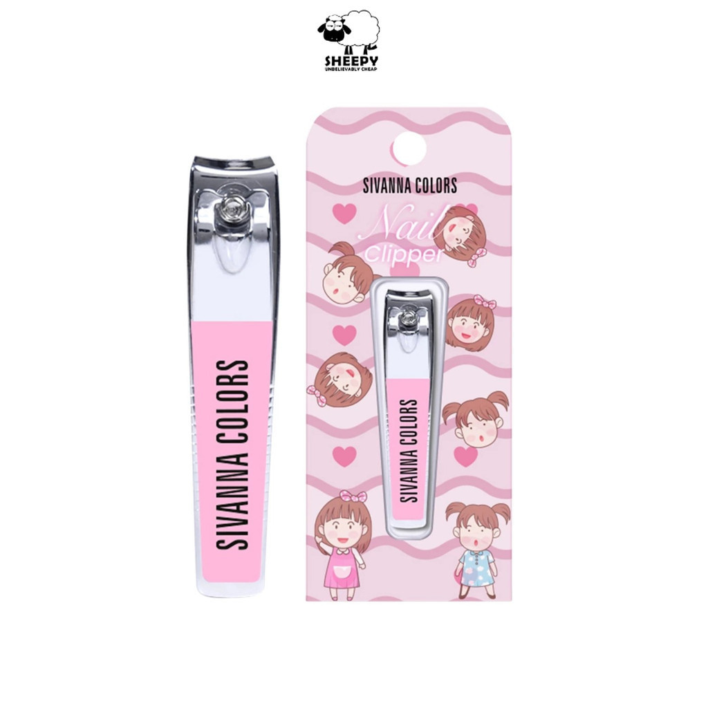 Sivanna กรรไกรตัดเล็บ & แหนบถอนขนคุด Pink Nail Clipper Pink Tweezer (HF20)