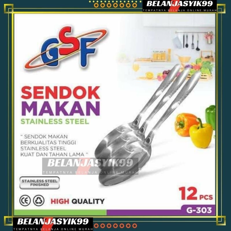 GSF G-303 TABLESPOONS / GSF 303 STAINLESS TABLES / 1 DOZEN STAINLESS TABLESPOONS / 12 ชิ้น / TABLES 