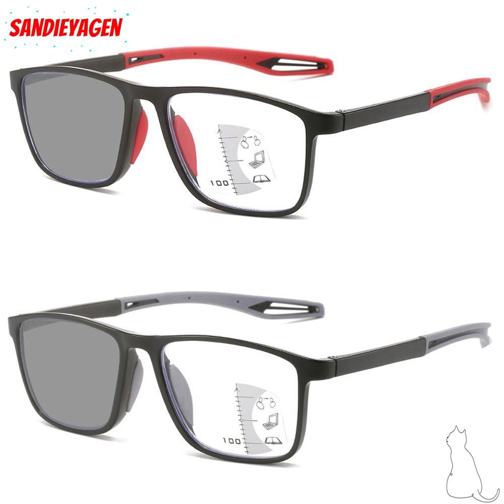 Sandieyean แว่นอ่านหนังสือป้องกันแสงสีฟ้า, แว่นสายตายาวแบบโฟโตโครมิก Blue Blocking, Progressive Near Far Ultralight Multifocal Hyperpia แว่นตาสําหรับผู้ชายผู้หญิง
