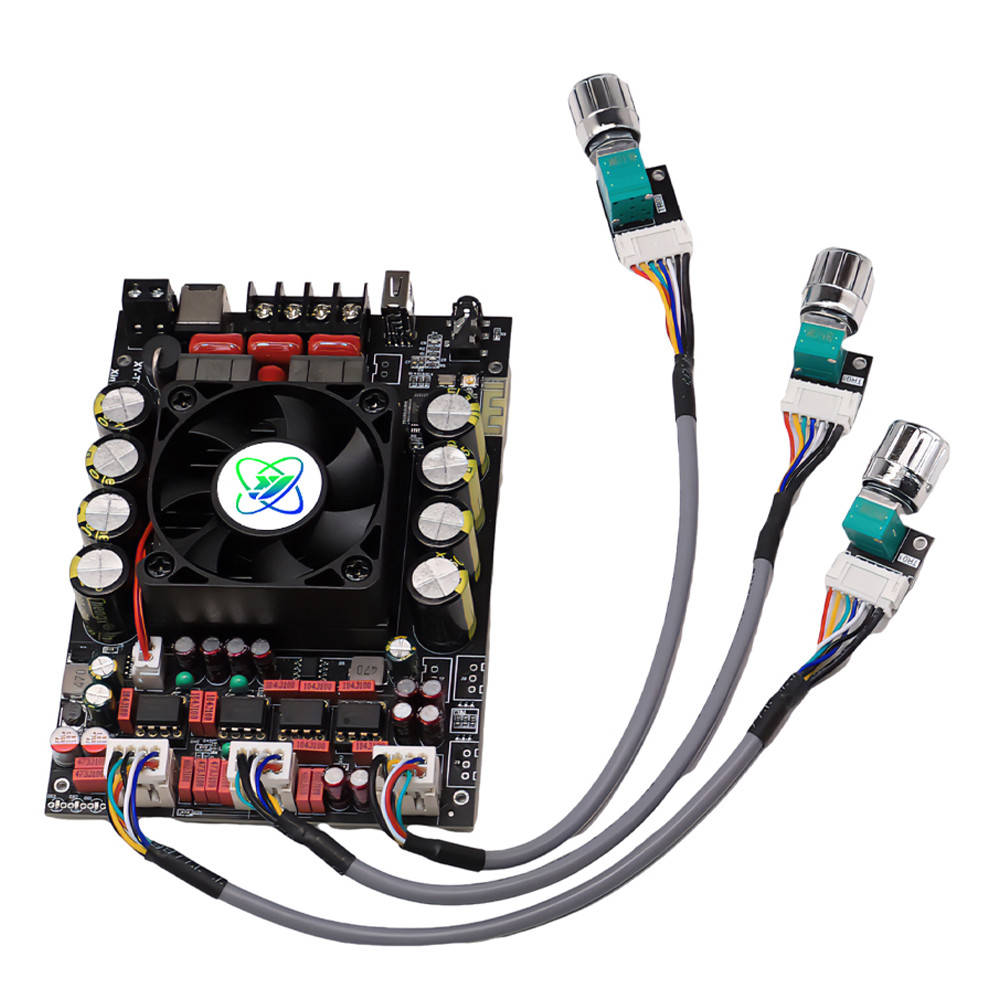 Vchoth 220W + 220W BT 5.2 เครื่องขยายเสียงไร้สายแบบพกพาเครื่องขยายเสียงโมดูลลําโพง Amp Board HighPower ซับวูฟเฟอร์เครื่องขยายเสียง