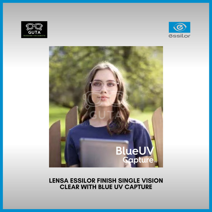 Esilor Crizal Rock Index 1.56 Finish Single Vision Clear พร้อม Blue UV Capture Original Blueray เลนส