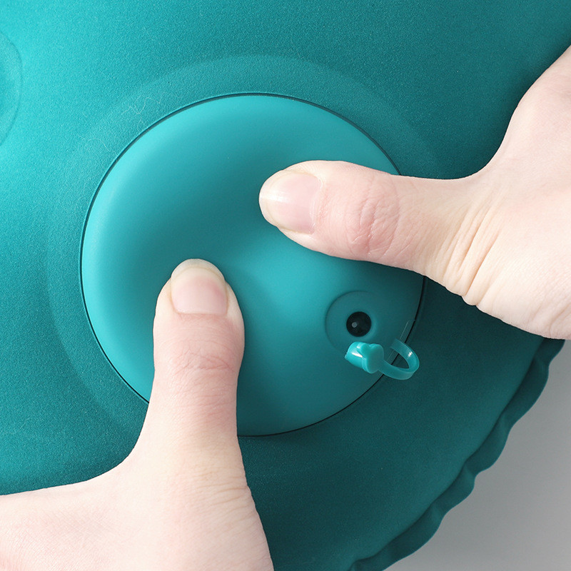 EOSM หมอนหนุนแบบเป่าลม หมอนลมพกพา หมอนเดินทาง PVC flocked น้ำหนักเบา รองพกพาสะดวก หมอนนอน - รูปที่ 5