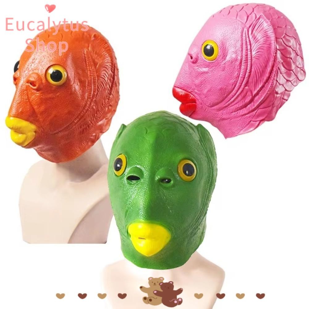 Eucalytus1 หัวปลา, Latex ตลก Carnival Party Headdress, Spoof Supplies ผู้ใหญ่ฮาโลวีนแฟนซีชุด Party เมษายน Fools Day