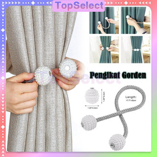 Tali Pengikat Gorden Magnet Mutiara 1 PC /Pengait Magentic Curtain Ball /Curtain Tie Rope Ball Rumah/1 PC Pengait Magentic Curtain Ball /Tali Magnet Gorden Pengikat Murah Import/Pengikat Gorden