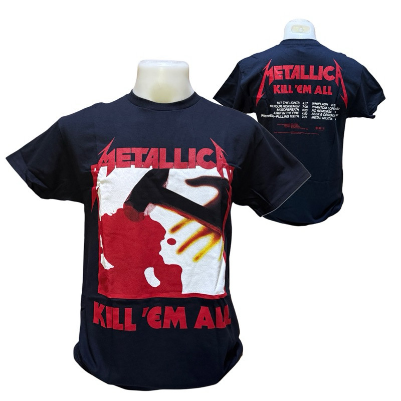 ECUPPER เสื้อวง METALLICA ลาย KILL 'EM ALL TRACKS (2017) ลิขสิทธิ์แท้ UK tee