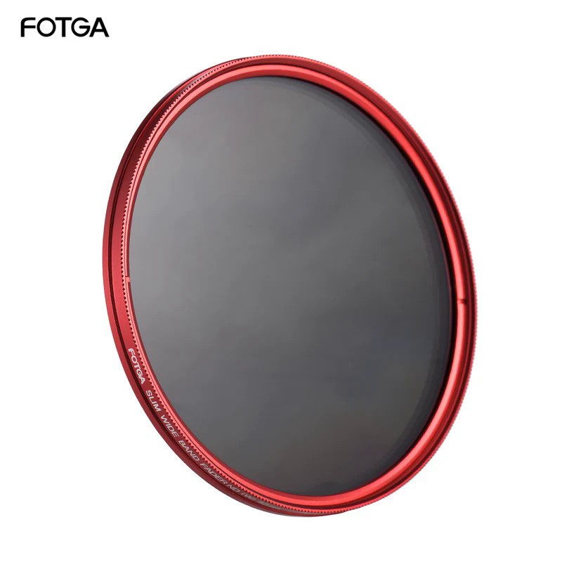 FOTGA 58mm 62mm 67mm 72mm 77mm 82mm Slim ND Fader Variable Filter Neutral Density ND2 to ND400 Red f