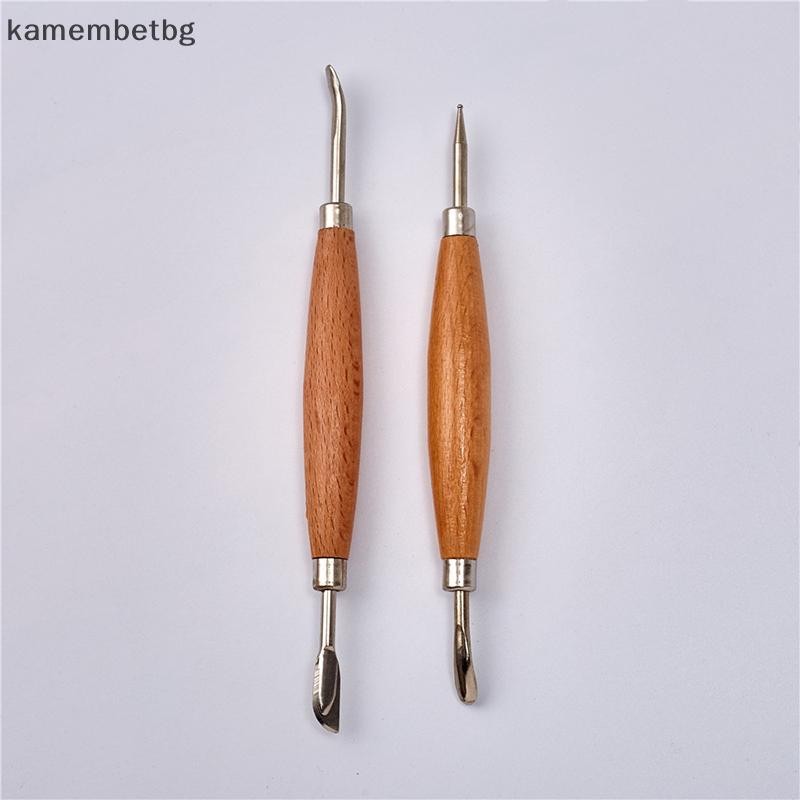 Kamembetbg หนังหัตถกรรมชุดเครื่องมือการสร้างแบบจําลอง Stylus แกะสลักเครื่องมือลายนูนแกะสลักใบมีดกดออกแบบเครื่องมือ TH