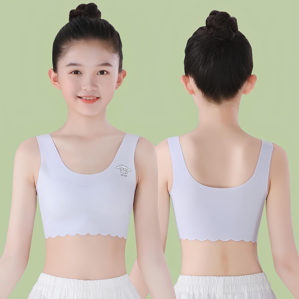 เสื้อซับในเด็ก แบบสวม ฟองน้ำถอดได้ เสื้อชั้นในเด็กผู้หญิง เสื้อชั้นในเด็กดีไซน์น่ารัก ใส่สบายทุกวัน