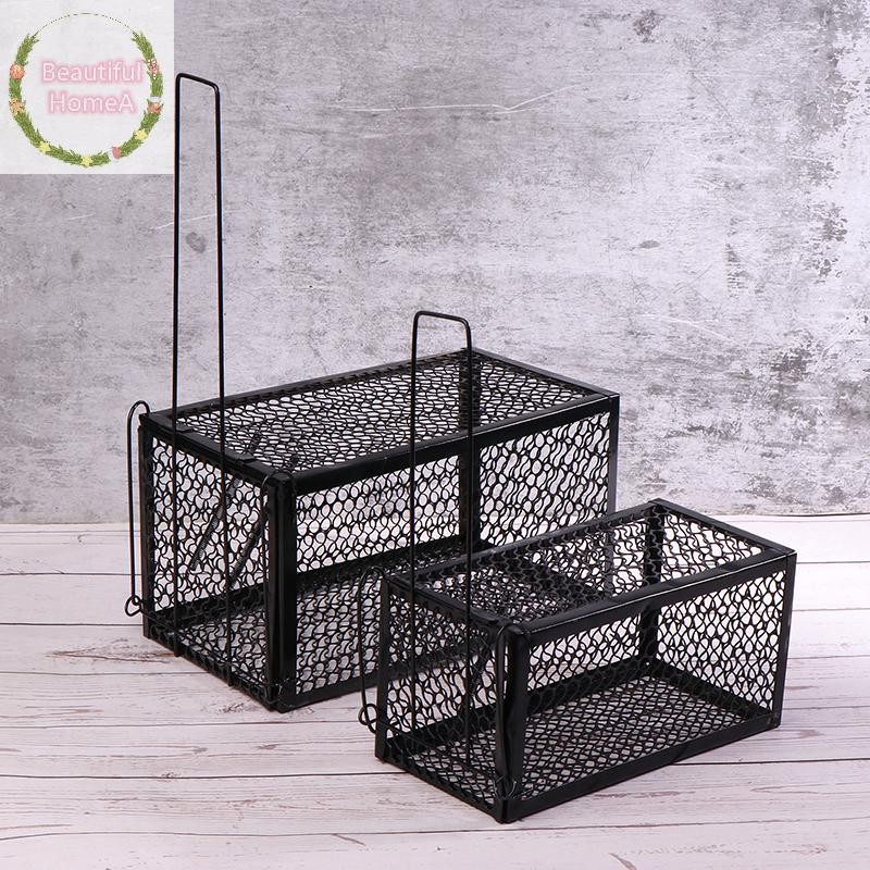 Bhome กรงดักหนูหนูกับดักเมาส์จับสัตว์ควบคุม Self-locking Mousetrap Reusable Catch หนูกับดักกรง TH