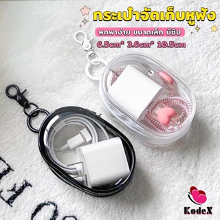 KDX กระเป๋าจัดเก็บหูฟัง เก็บสายชาร์ พกพาง่าย ขนาดเล็ก มีซิป …