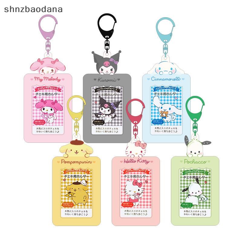 [SHNZAA] นักเรียนน่ารักบัตรอาหารผู้ถือบัตรรถบัส Id การ์ดบัตรเครดิตกรณีพวงกุญแจ Sanrios Kawaii Kuromi Pochacco Hello Kitty MyMelody FSSG