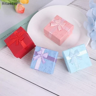 Ritasday 10 ชิ้น/เซ็ตเครื่องประดับกล่องของขวัญสร้อยคอต่างหูแหวนกล่องบรรจุภัณฑ์กระดาษใหม่