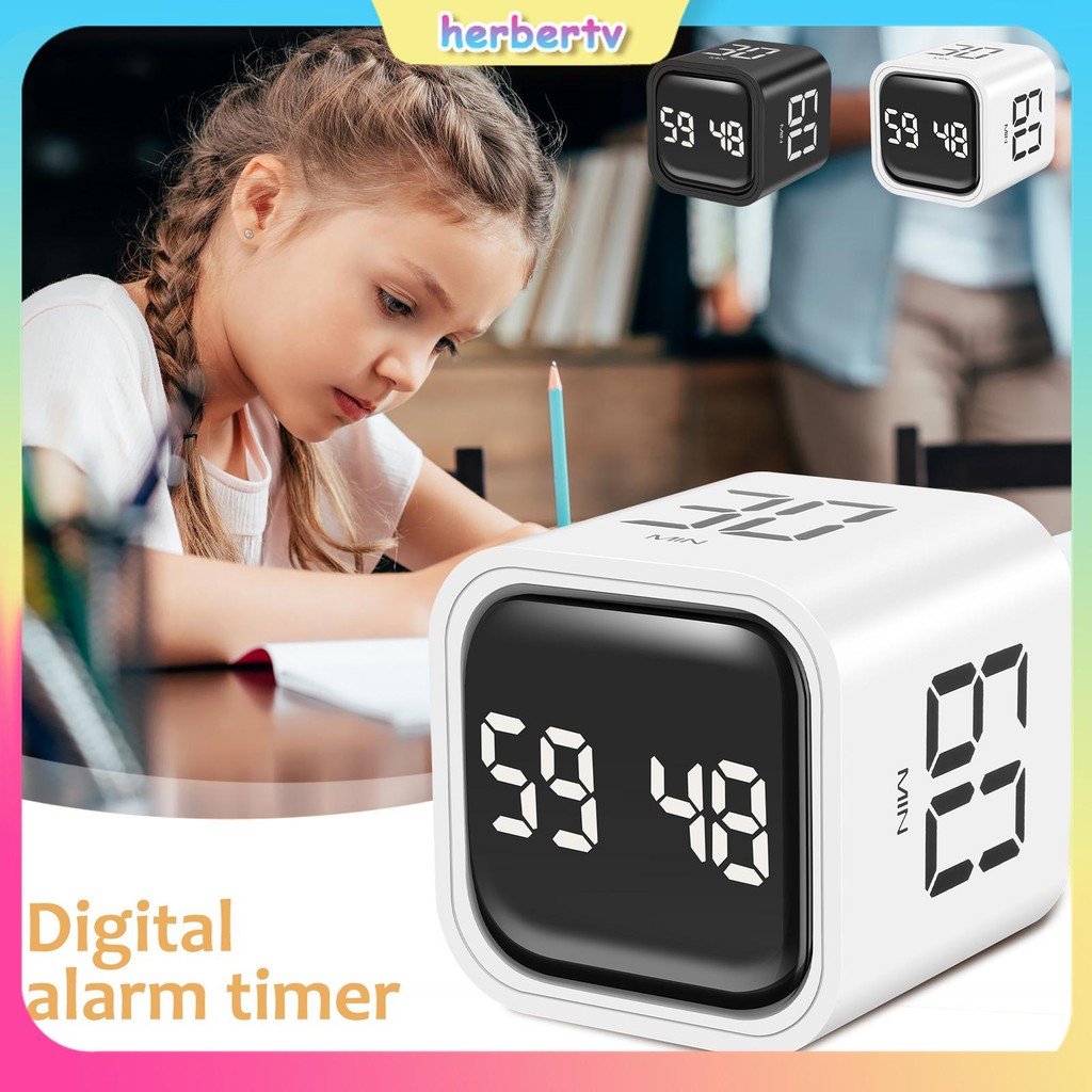 Cube Timer 500mAh การหมุนแบบชาร์จไฟได้ Timer Compact Time Management Cube แบบพกพา Productivity Timer