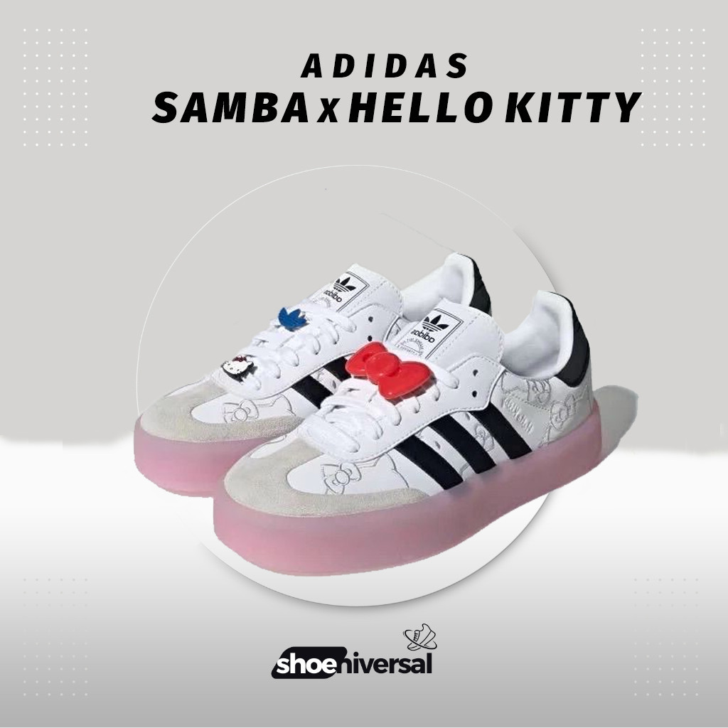 [ พร้อมส่ง & พรี ] Hello Kitty X Adidas Sambae ของแท้100% รองเท้าผ้าใบ IG4450