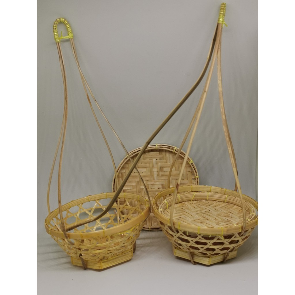 Set หาบจิ๋ว หาบเปล่า หาบไม้ไผ่ #ของจิ๋ว #Dollhouse - รูปที่ 3