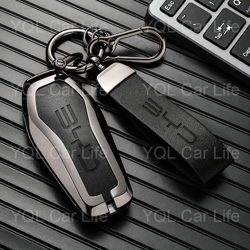 1pcs สังกะสีอัลลอยด์กุญแจรถป้องกันกรณีโลโก้รถสมาร์ท Remote Shell สําหรับ BYD Atto 3 หยวน Plus F3 E6 F0 G3 I3 Ea1 เพลง Max Tang