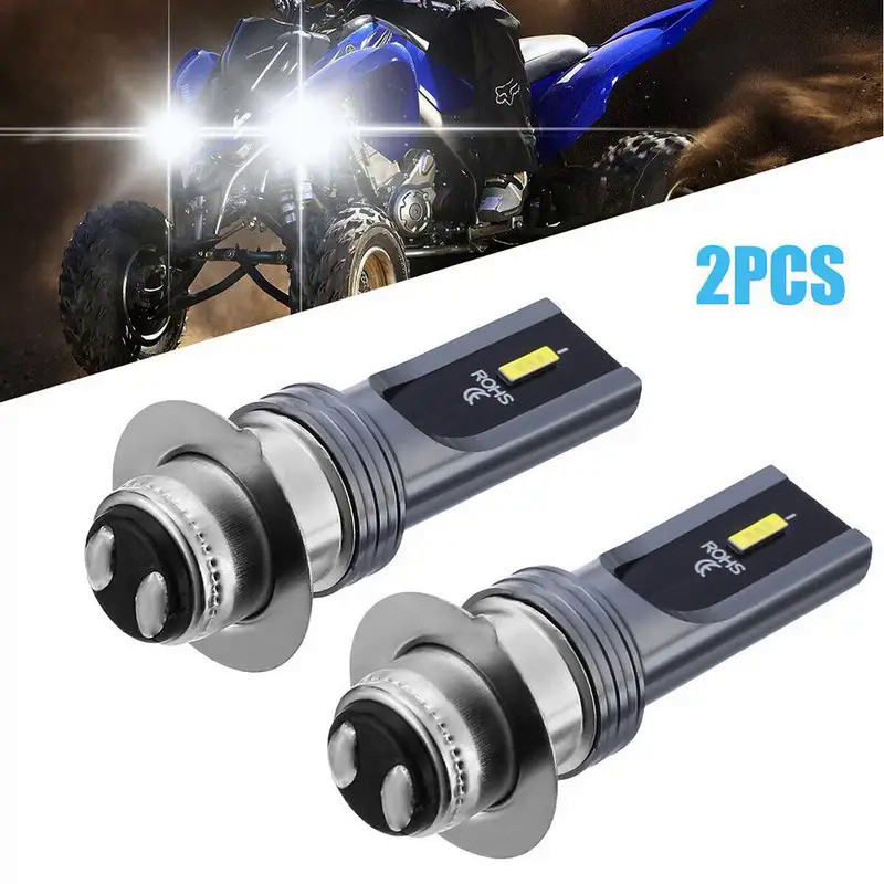 2pcs H6 Motorcycle Headlight Bulb DC12-24V 110W 4000LM Headlamp Replacement Part for YAMAHA YFZ450 Y