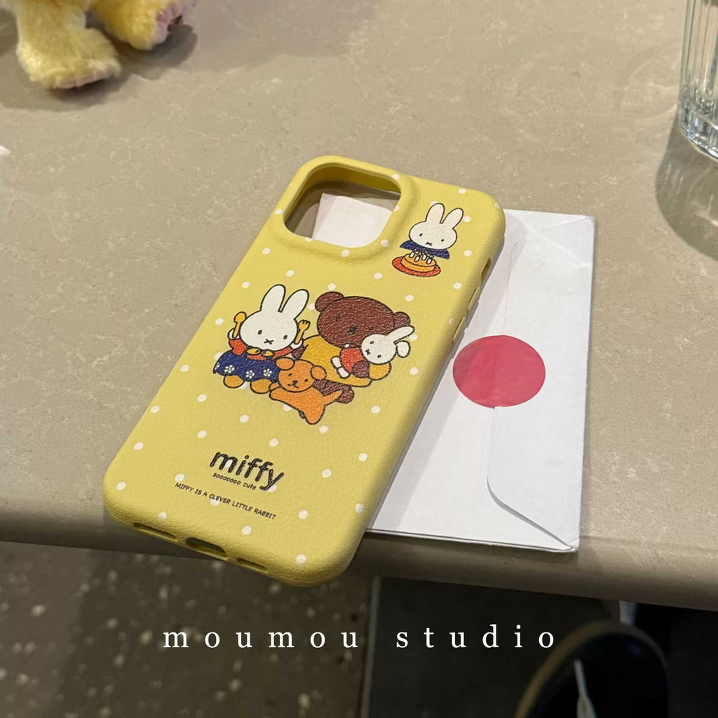 Huiwanju ลายหนังลายจุดเหมาะสําหรับเคสโทรศัพท์มือถือ iPhone15promax 14 เคสป้องกัน 1312.